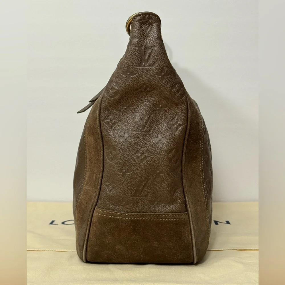 LOUIS VUITTON CHOCOLAT MONOGRAM EMPREINTE LEATHER AUDACIEUSE PM BAG - Picture 4 of 16